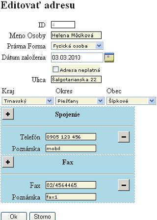 Komponenta PxGreatRepeater - full zobrazenie