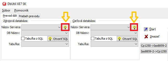 Obr�zok Prevod d�t, v�ber servera